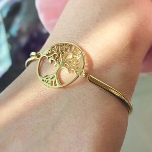 Golden "Tree of Life" Bangle